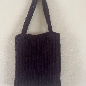 Purple Crochet Tote Bag